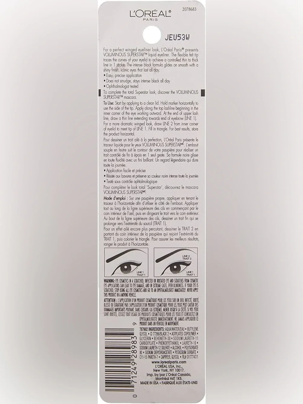 Voluminous Super Liner Liquid Eyeliner - Black